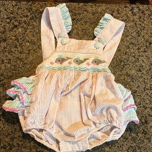 Cactus Pink and Blue Striped Bodysuit